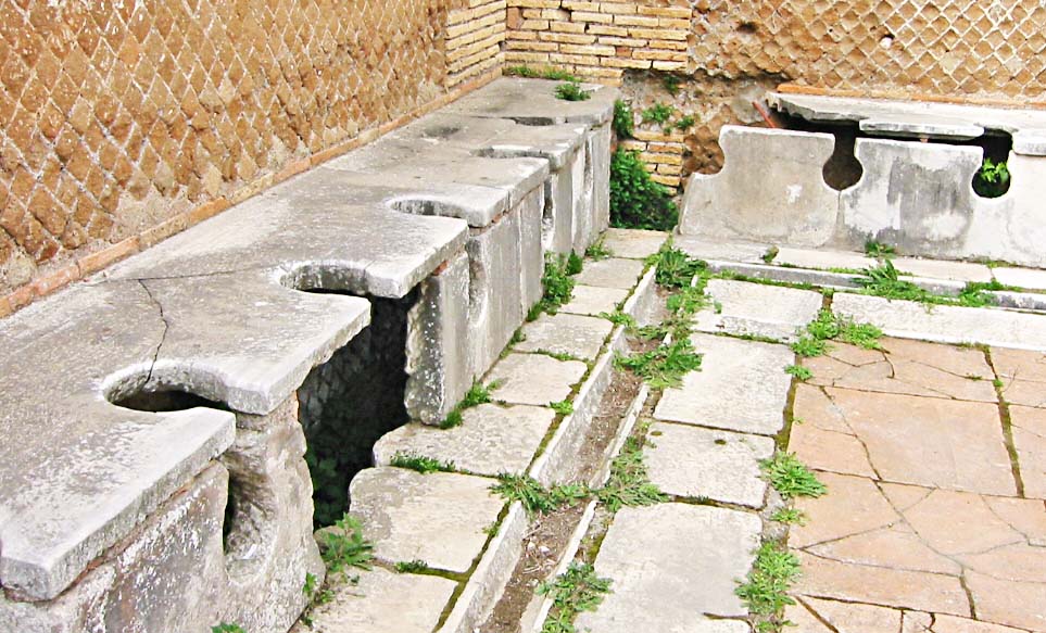 Römer nutzen solche Toiletten, die Latrines